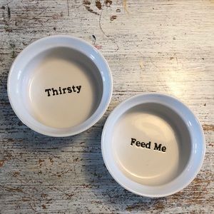 Doggy dinner bowl set.